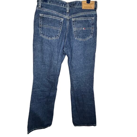 Tommy Hilfiger Jeans Womens 30x31 Mid-Dark Wash 10" Inseam Back Pocket Logo - Picture 2 of 7